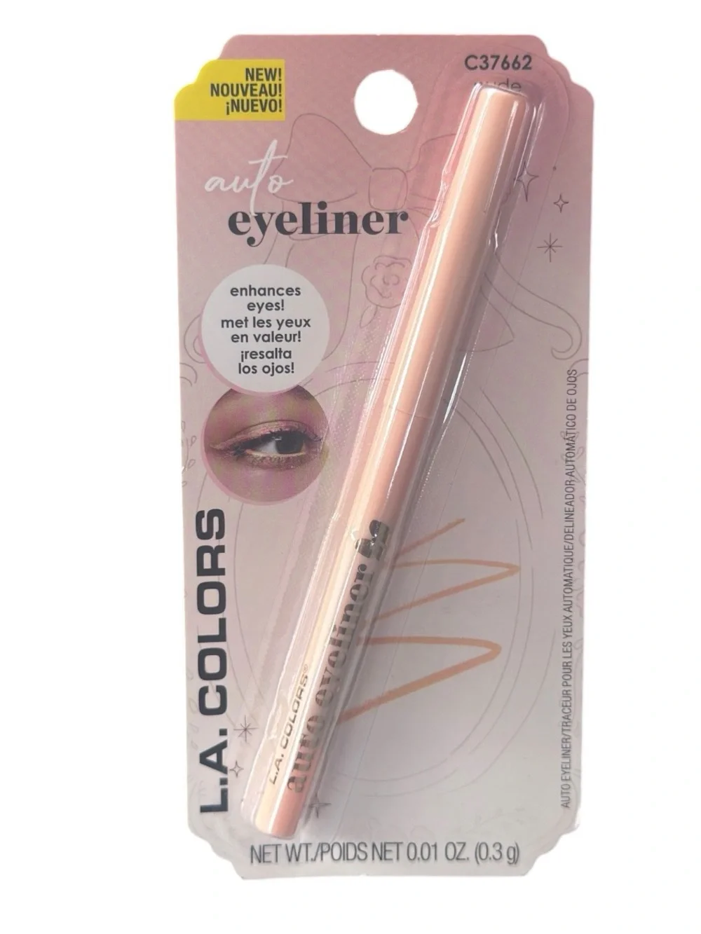 L.A. Colors Auto Liners Eyeliner & Lip Liner Pencil in Nude NWT